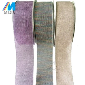Eco-friendly Colourful High Quality Custom Gift Wrapping Christmas Wired Organza Ribbon