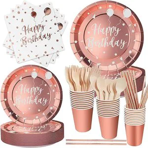 Sale Festival Themed Party Birthday Celebration Supplies Table Decoration Paper Disposable Tableware Set