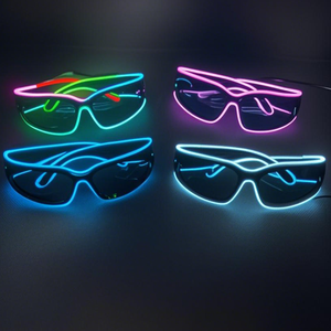 LED Neon Rave Party Glasses with Glow Effect for Halloween Graduation Christmas DJ Costumes and Party Decorations
