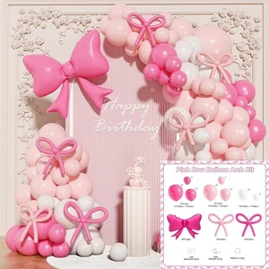Birthday Party Tableware Set Bow Balloon Arch Scene Decoration for Wedding & Store Balloon Chain Quality Table Decorations