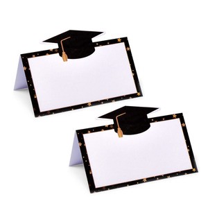 50 Pcs/Pack Congrats Graduation Blank Table Number Card Seating Place Name Cards for Happy Graduate Party Table Decor