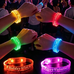 LED Glow Stick Bracelets Light up Wristbands for Concert Festival Party Favor Night Event Supplies Wholesale