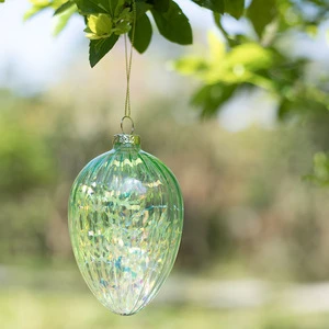 Glass Easter Egg Decoration Easter Ornaments Easter Themed Party Decoration Door Hanging