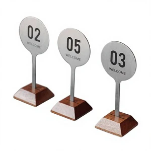 Table Number Customized High-grade Brass Hotel Catering Table Has Been Reserved VIP Premium Reserved Seat Plate Digital Table Nu
