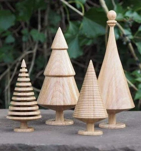 Wooden Christmas Tree Display Stand Rustic Holiday Decor for Shops and Exhibitions blank sublimation Acacia Wooden Tree