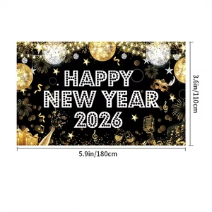 New Year Happy Birthday Backdrop Promotional Flags Banners For Boys Girls Birthday Party Decoration Back School Christmas Easter