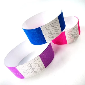 Tyvek Festival Party Bracelet Paper Wristbands with logo Custom Sports bracelets