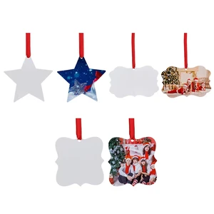 1mm Double Sides Sublimation Aluminium Christmas Ornaments Sublimation Christmas Hanging Ornaments