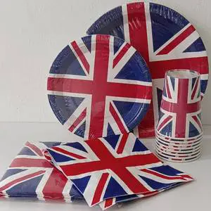Disposable Plate and Napkin Set Paper Plates Party Supplies for Party