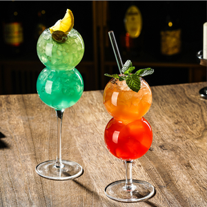450ML Hand Blowing Creative Crystal Goblets Borosilicate Bar Glassware Drinkware Sphere Cocktail Mixing Glass Cup Modern Luxury