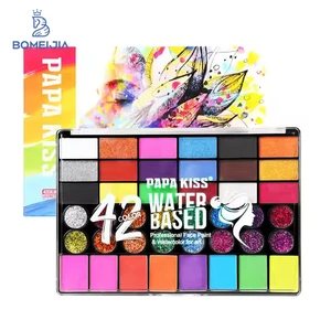 BOMEIJIA 42 Colors Painting Palette Makeup Face Painting Kit With Makeup Brush for Halloween Cosplay Party