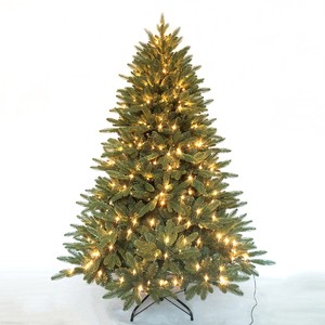 Wholesale Indoor Outdoor Artificial Tree 3ft To 7ft Green OEM Customized PVC Pre Lit Christmas Trees For Christmas Decorations