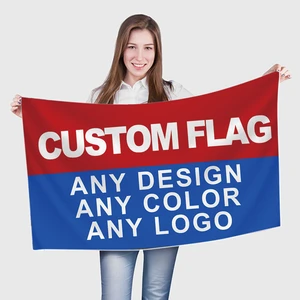 Durable Custom Flag Festive Party Supplies Silk Polyester Digital Printed Banner for Festival Decoration