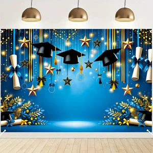 Graduation Party Backdrop Banner Decoration Congrats Grad Sign Banner for Graduation Party