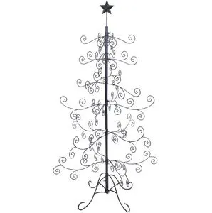 2023 Christmas Ball Ornaments Stand Accessory Black Metal Christmas Tree Hanging Decorating Accessories for Home New Year Party