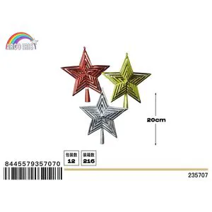20 cm Christmas Star Home Decorative Top Stand for Tree Accessories 8445579357070