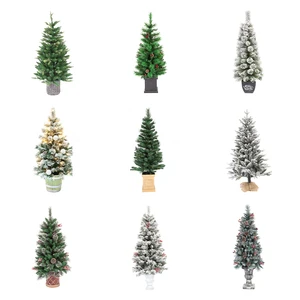 Home Decor Prelit Christmas Tree stand and accessories For Decoration Christmas Tree Holiday Indoor 3ft To 7ft Green PVC Item Ou