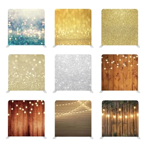 Custom Luxury Trade Show Backdrop Pillowcase Custom Logo Sublimation Print Light Foldable Frame For Wedding Party Trade Decor
