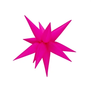 Party Love Neon Fuchsia Star 67Cm Wall Decorations Birthday Party Supplies Plastic Hangings