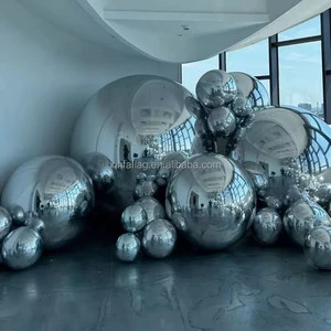 High Reflection PVC Decorative Inflatable Balloon Mirror Finish Giant Outdoor Waterproof Customizable Size Party/Disco Mirror