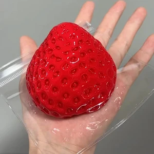 Handmade Big Taba Squishy Strawberry Silicone Fidget Stress Relief Squeeze Toys Party Favors