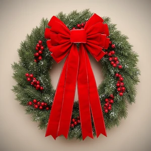 OEM Polyester Red Christmas Ribbon Tree Decorations Gift Wrapping Wedding Parties Garlands Wreath DIY Crafts Durable