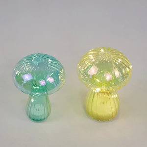 Clear Glass Easter Mushroom Ornaments Europe Led Glass Easter Mushroom Paint Set Decorations