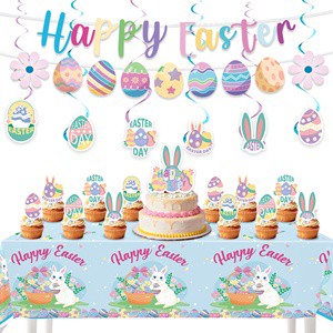2026 New Easter Egg Party Decoration Supplies Set for Festival Home and Garden Decoration