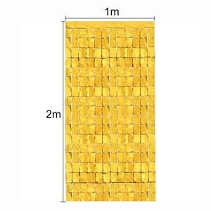 1*2M Length Square Bachelorette Party Backdrops Birthday Party Decorations Wedding Backdrop Decorations Wall Background Curtain
