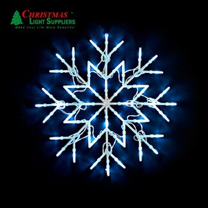 Customization 50 LED Snowflake Window Lights New Christmas LED Snowflake White Plastic Lights IP44 Rated For Window Deocaration