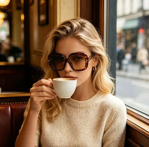 Box T-shaped Metal Accessories Sunglasses Women's Sexy Retro Small Sunglasses Fashion Street Explosion Glasses Women