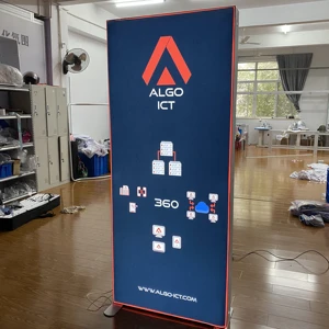 High Quality Portable Aluminum Stand Seg Fabric Printing Led Light Box Exhibition Backdrop Stand
