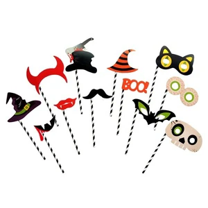 EASTTERN 12 Pcs Wholesale Halloween Party Photo Booth Props