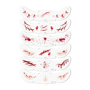 New European and American Cardone Halloween Face Stickers, High-end Dance Party Facial Decoration Temporary Tattoo Stickers