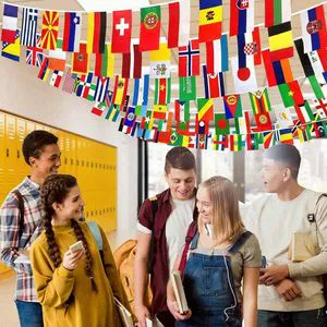World Flag Banner Decoration Festivals Sports Clubs Celebrations Mother's Day Graduation-50/100 Party Banners D0100XUB5NG
