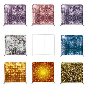 8x8 Foldable Portable Photo Booth Backdrops And Stands Tension Fabric Pillow Cover For Exhibitions