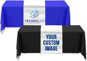 Custom Table Runner with Business Logo Personalized Table Cloth for Party Birthday Wedding Anniversary Vendor Tradeshow Events