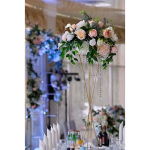 DCI MFS017 Customized Color & Size Wedding Party Tall Gold Metal Flower Stand Centerpiece Display Plant Stand