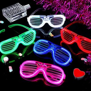 Led Glasses Neon Party Flashing Glasses Luminous Light Glasses Bar Party Concert Props Fluorescent Glow Photo Props Supplies