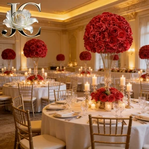 OLERAY Fresh Color Floral Ball Faux Silk Flower Ball Wedding Table Centerpiece for Spring Wedding Decor Wholesale