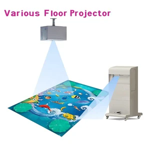 Interactive Floor Projection System 3D Hologram IR All-in-one Floor Projector Game For Kids Play Holographic Advertising Stand