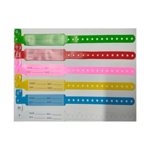 Custom Waterproof Write PVC Vinyl Identification Adult Child Infant Wristband ID Band Patient Wristband Brazalete