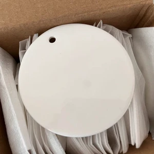Hot Sale Ceramic Christmas Decoration Ornaments Custom 3 Inch Wholesale Navidad Ornaments White Blank for Sublimation