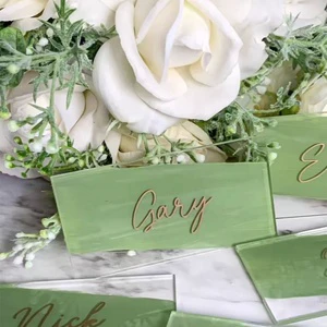 Custom Acrylic Escort Plates Name Card Clear Acrylic Place Cards for Wedding Seating Cards Table Numbers