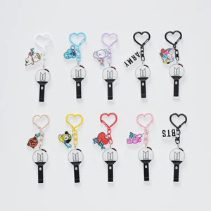2026 World Tour Comeback Kpop Concert Light Stick Shape Acrylic Safe Durable Eco-Friendly Backpack Keychain Pendants B T S