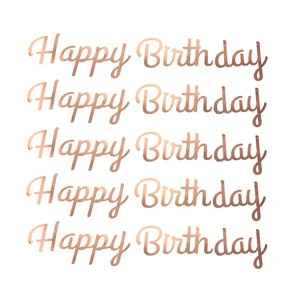 Happy Birthday Bunting Banner Flag Party Decoration Paper Colourful Gold Silver Pink Purple Red Happy Birthday Banner