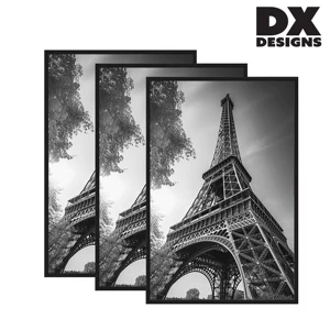 8x10 11x14 12x16 24x36 Inch A4 Black Picture Plastic Snap Frame, Custom Size Wall Hanging Poster Photo Frame For Gallery Display