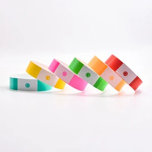 Gift Event Vinyl Bracelet Logo Printed Tear Resistant Custom Fashion Wristband Cute Music Bar Amusement Festival Promotional