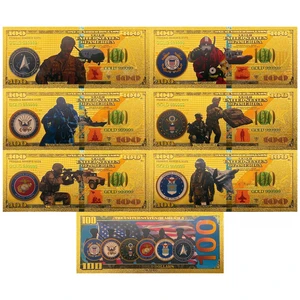 New Arrival 7-Piece Set 24K Gold-Plated Handmade Paper Relief Printing Unique Party Novelties