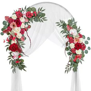 Simulation flower tag flower welcome arch decoration outdoor wedding lintel flower wedding decoration